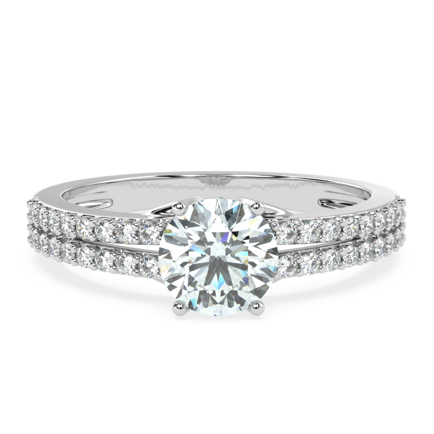 1.03 Carat H Color VS1 Clarity Diamond Studded Natural Diamond Ring.